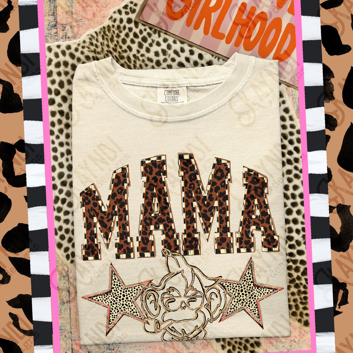 MAMA Party Animals Top design mockup