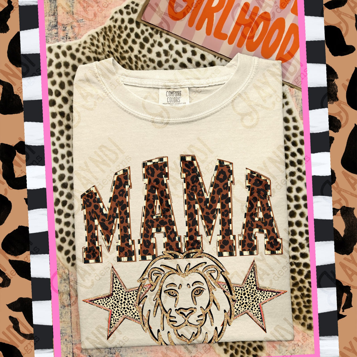 MAMA Lions Top design mockup