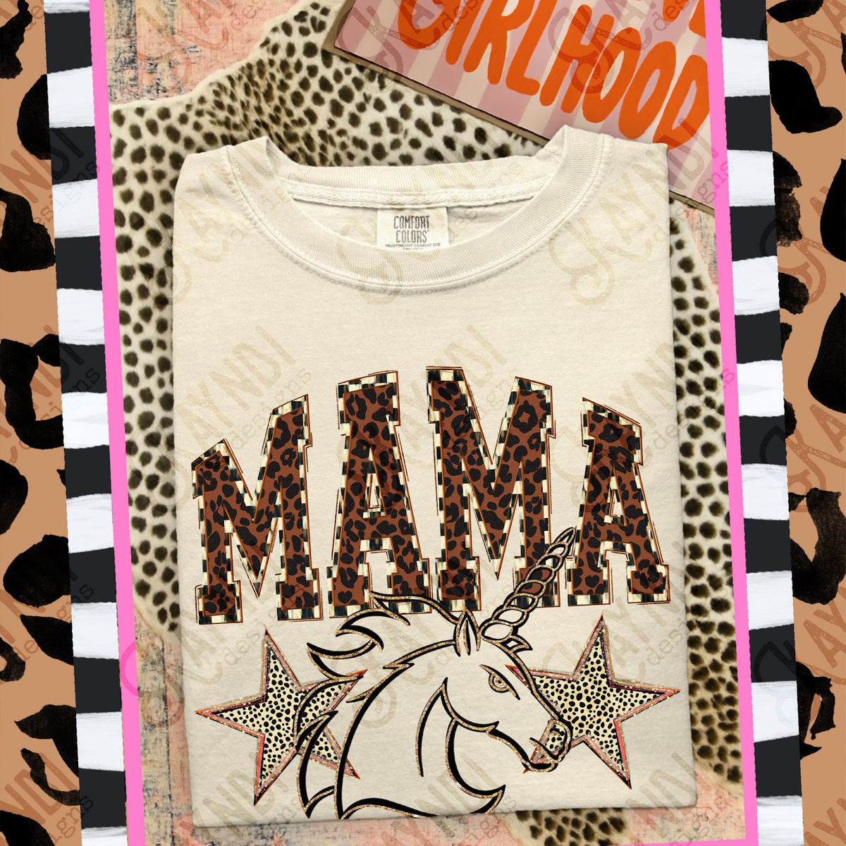 MAMA Unicorns Top design mockup