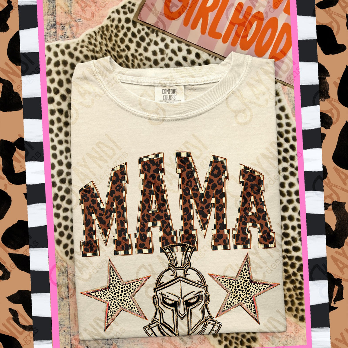 MAMA Gladiators Top design mockup