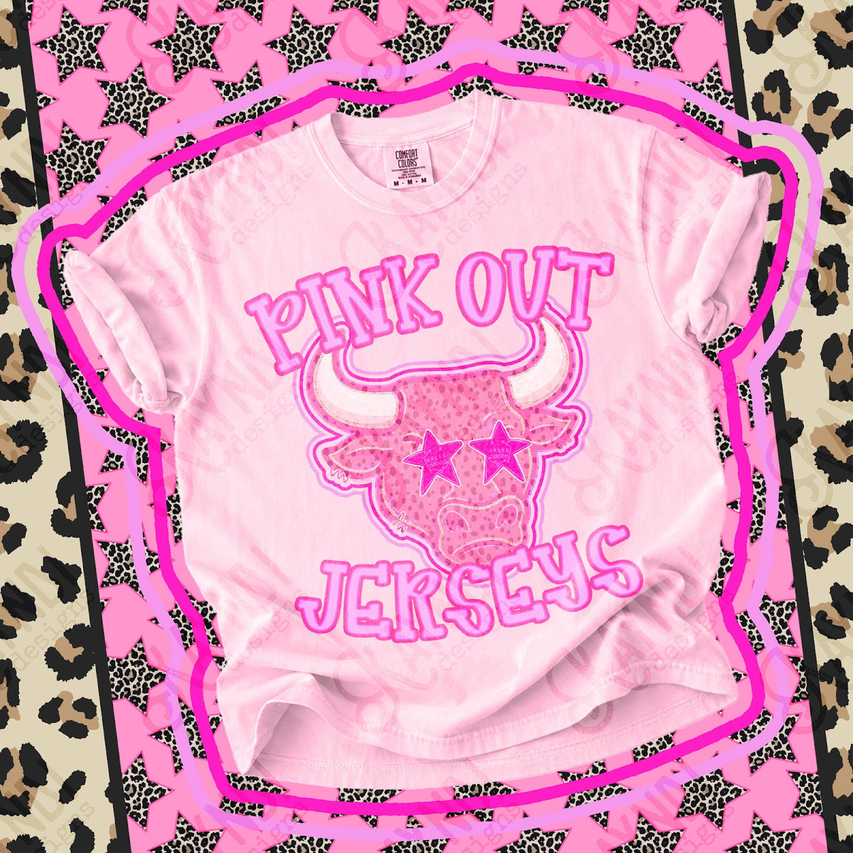 Pink Out Jerseys 2 Top design mockup