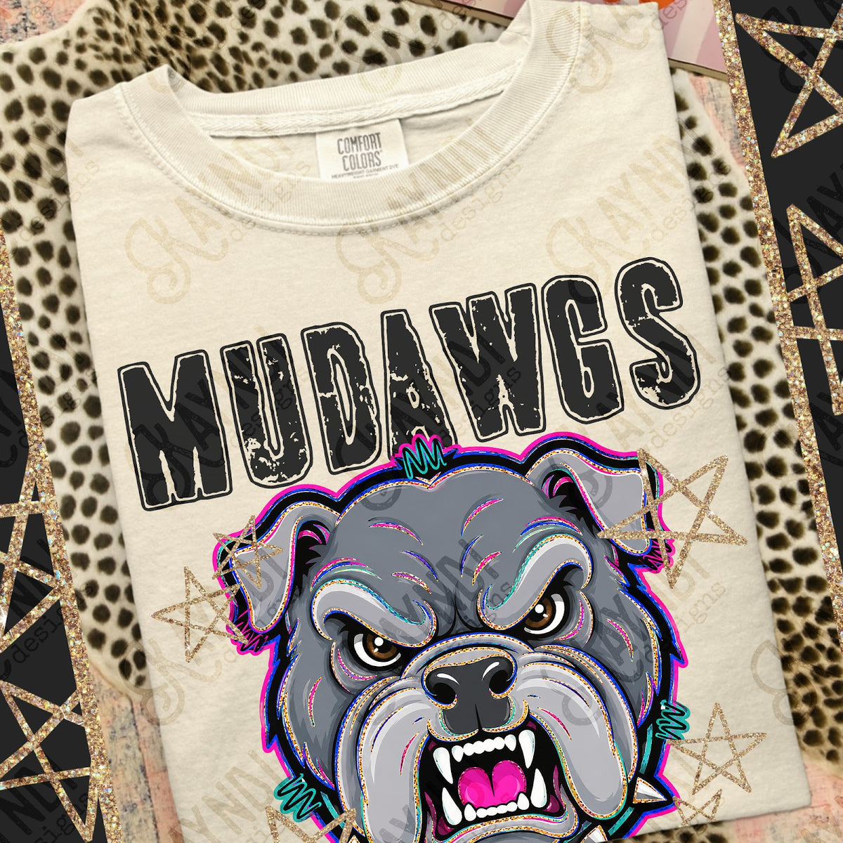 Grunge Varsity Mudawgs 3 Top
