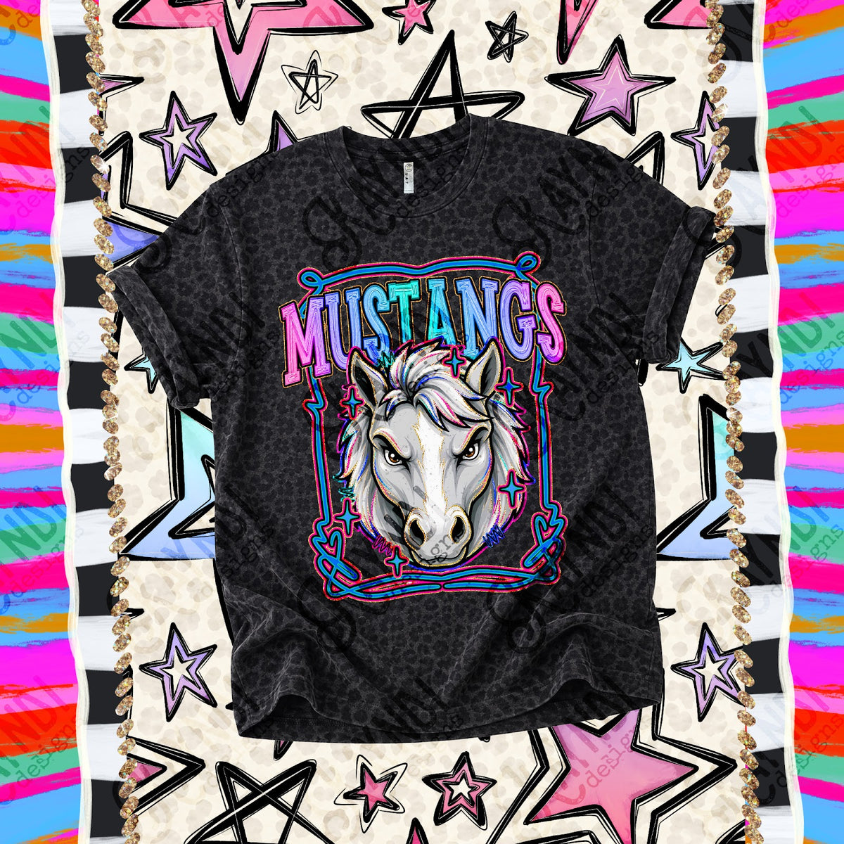 Retro Pop Mustangs Top