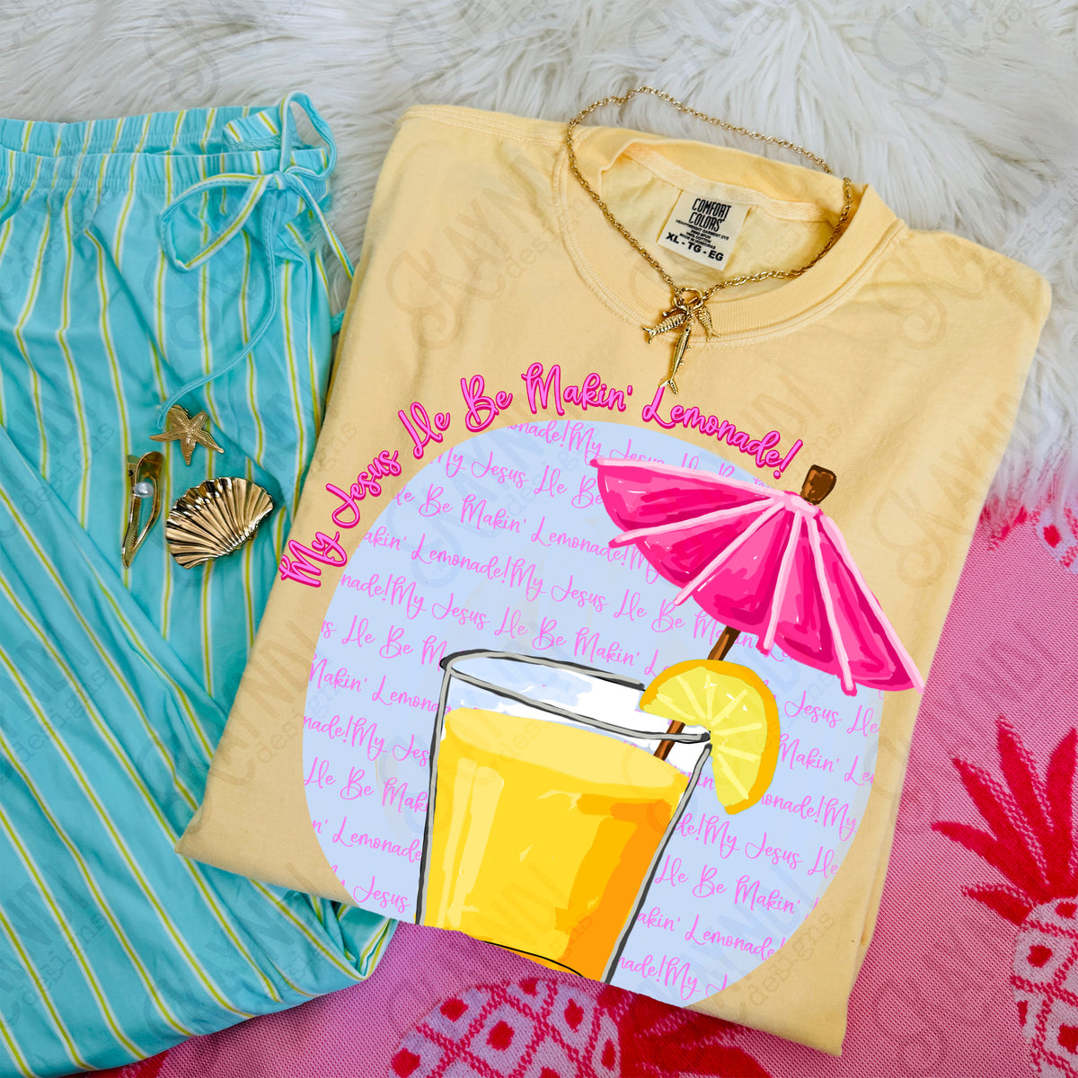 My Jesus He Be Makin Lemonade Top — design shown on an example garment