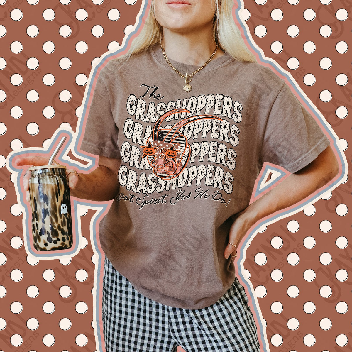 Patchwork Pumpkin Spirit Grasshoppers Top