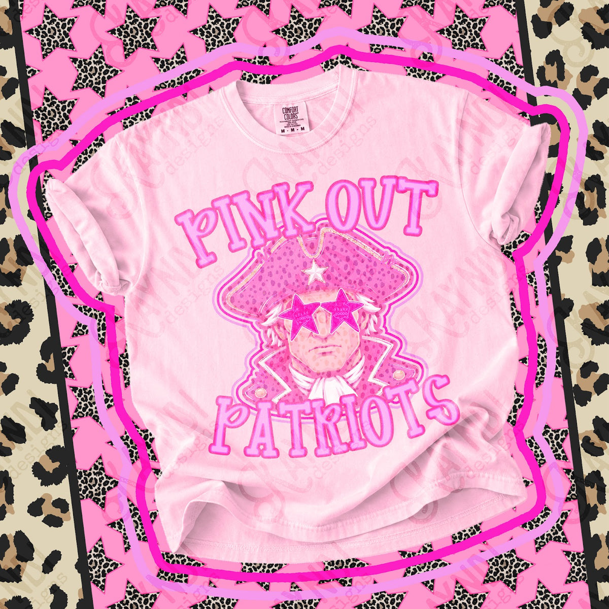 Pink Out Patriots 2 Top design mockup