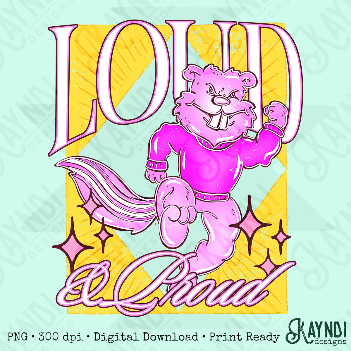 KayndiDesigns Loud and Proud Pink Gopher Top