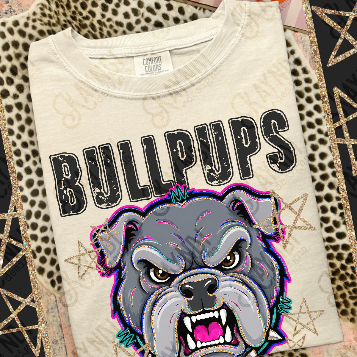Grunge Varsity Bullpups 2 Top