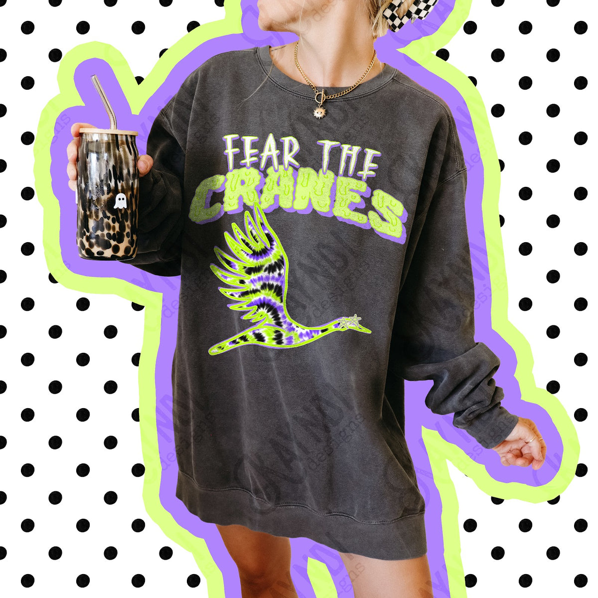 Fear the Cranes Top apparel mockup