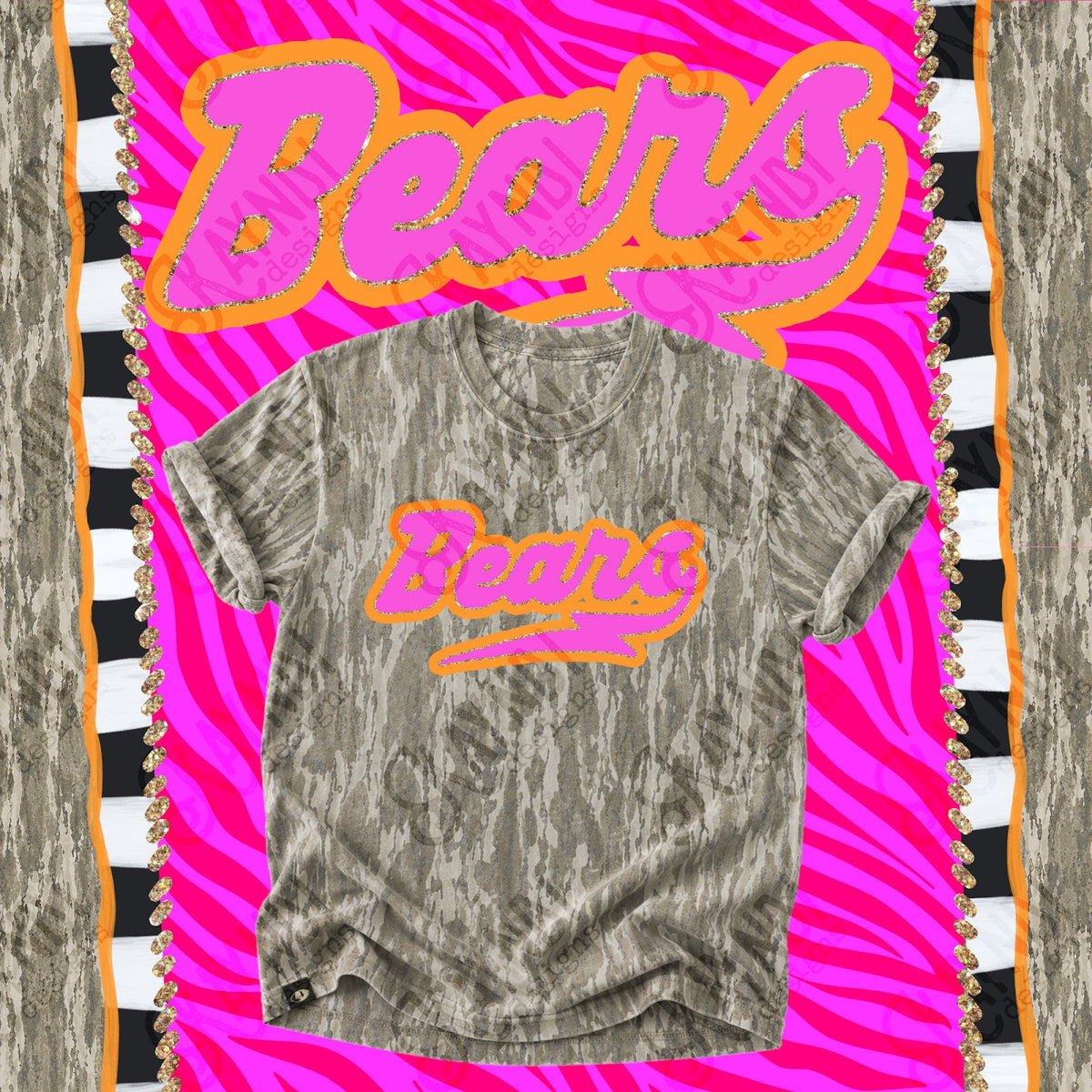 Prism Script Bears Top