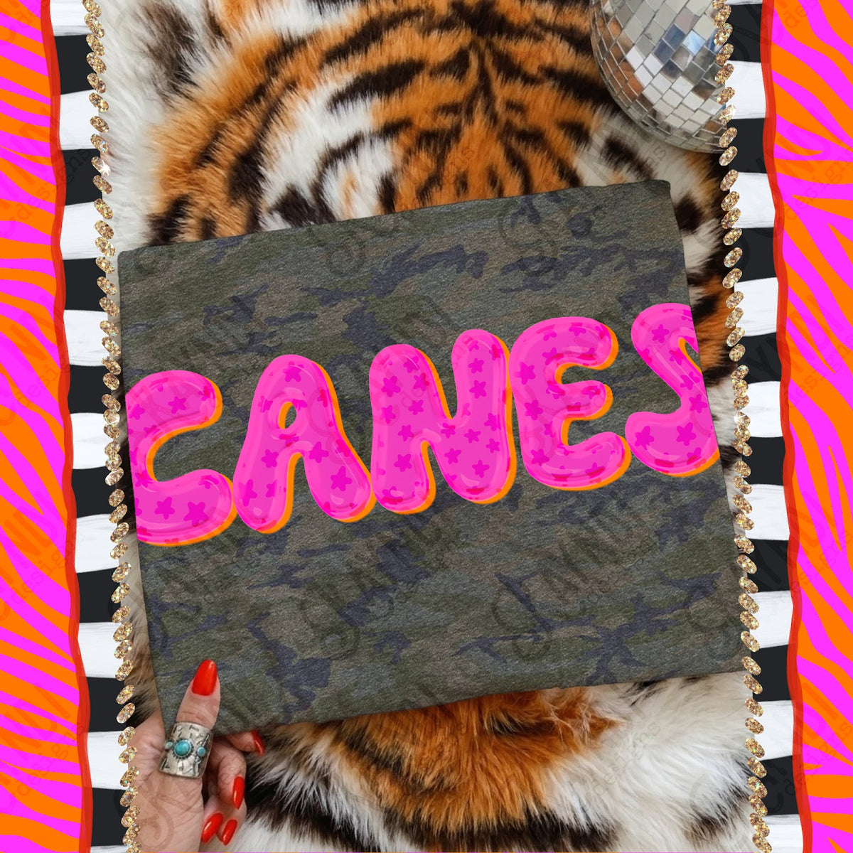 Bubble Stars Canes Top