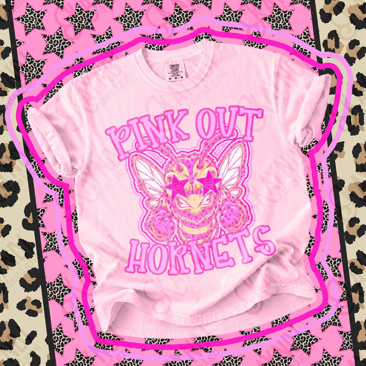 Pink Out Hornets 7 Top design mockup