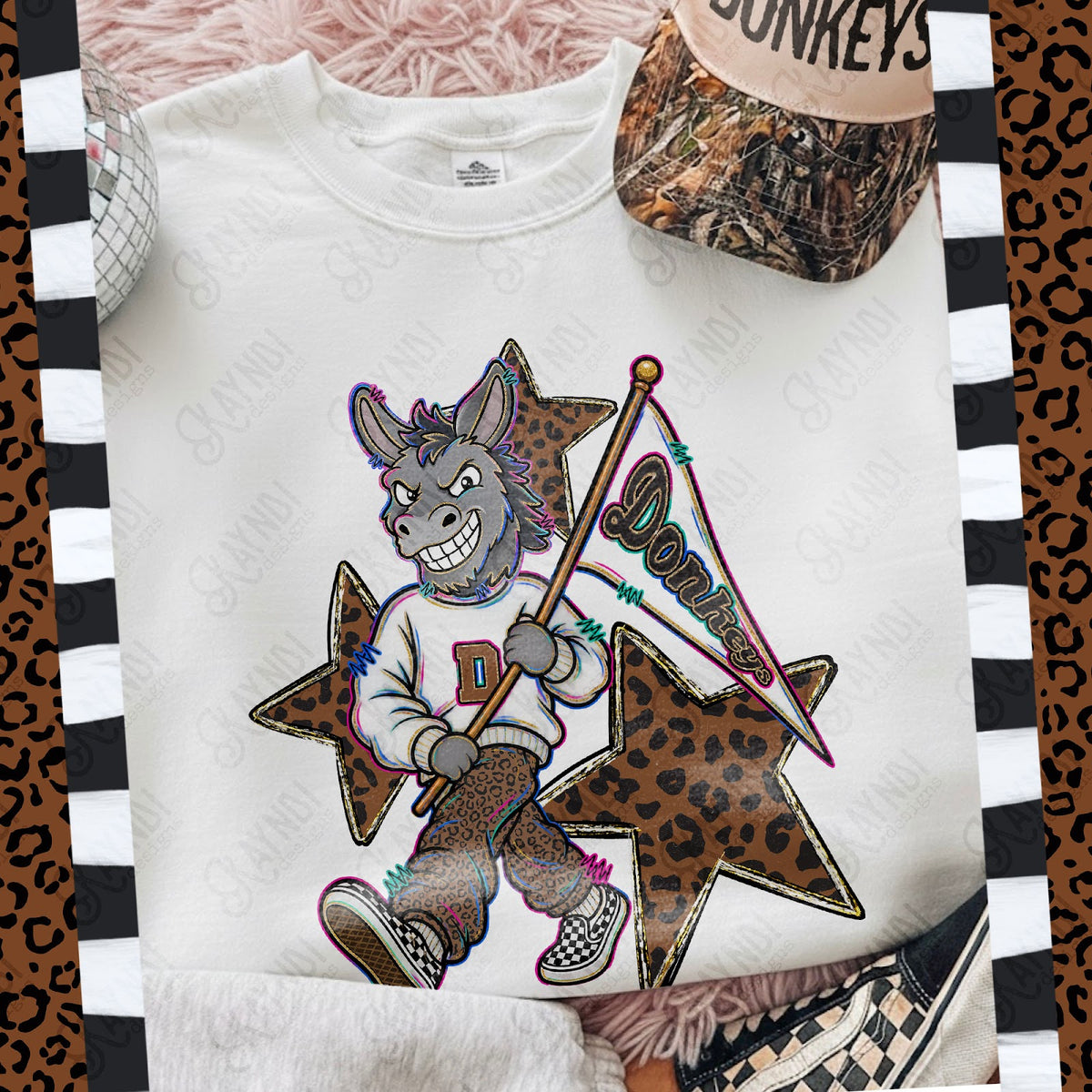 Leopard Sweats Donkeys Top