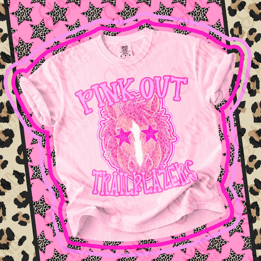 Pink Out Trailblazers 4 Top design mockup