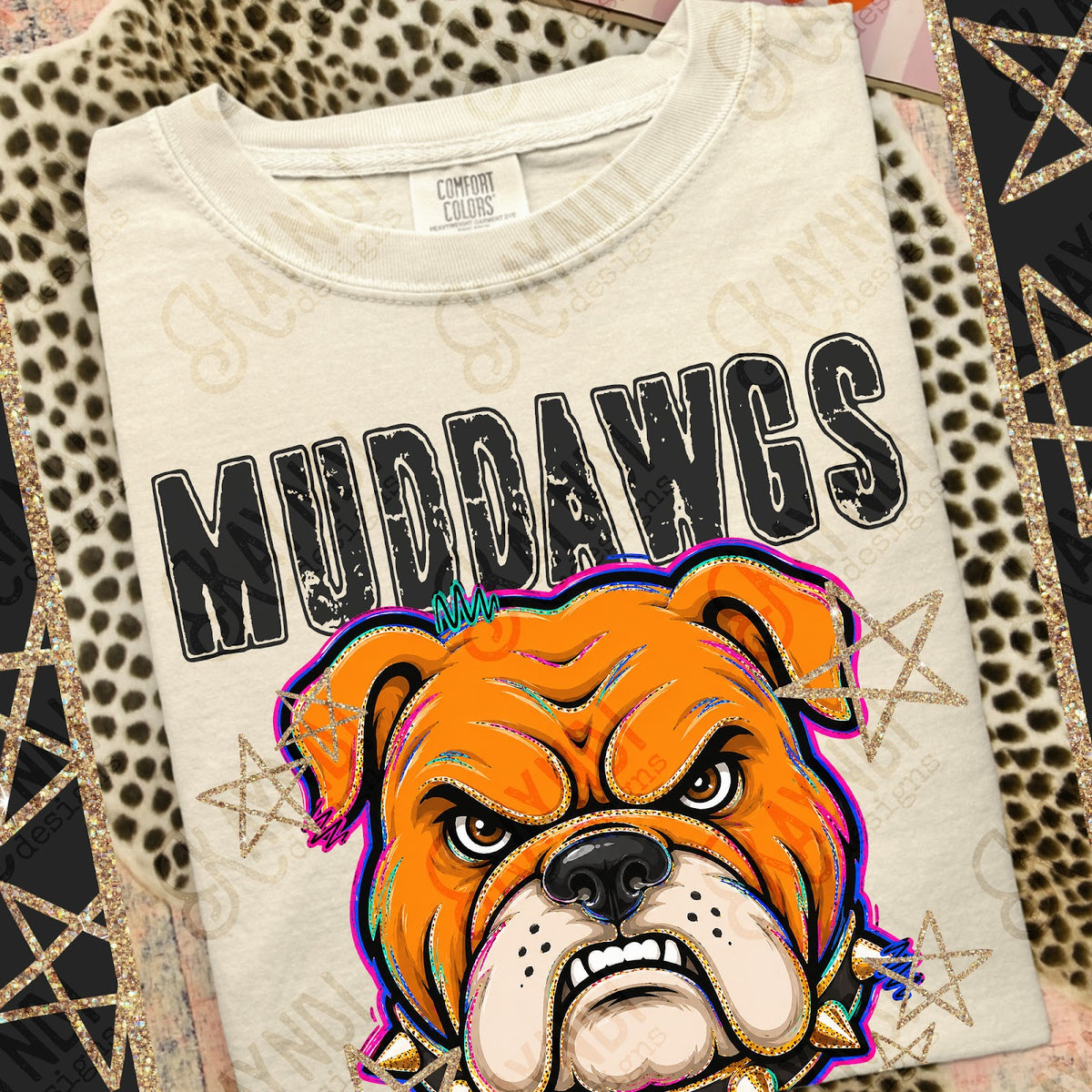 Grunge Varsity Muddawgs 2 Top