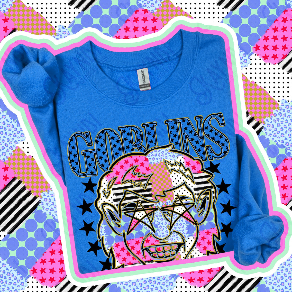Patchwork Varisty Stars Goblins Top