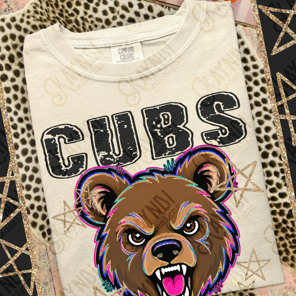 Grunge Varsity Cubs Top