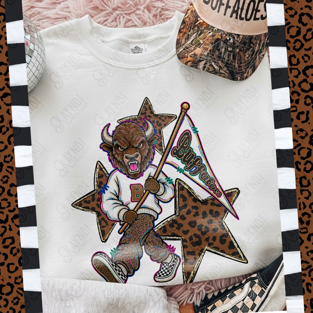Leopard Sweats Buffaloes Top