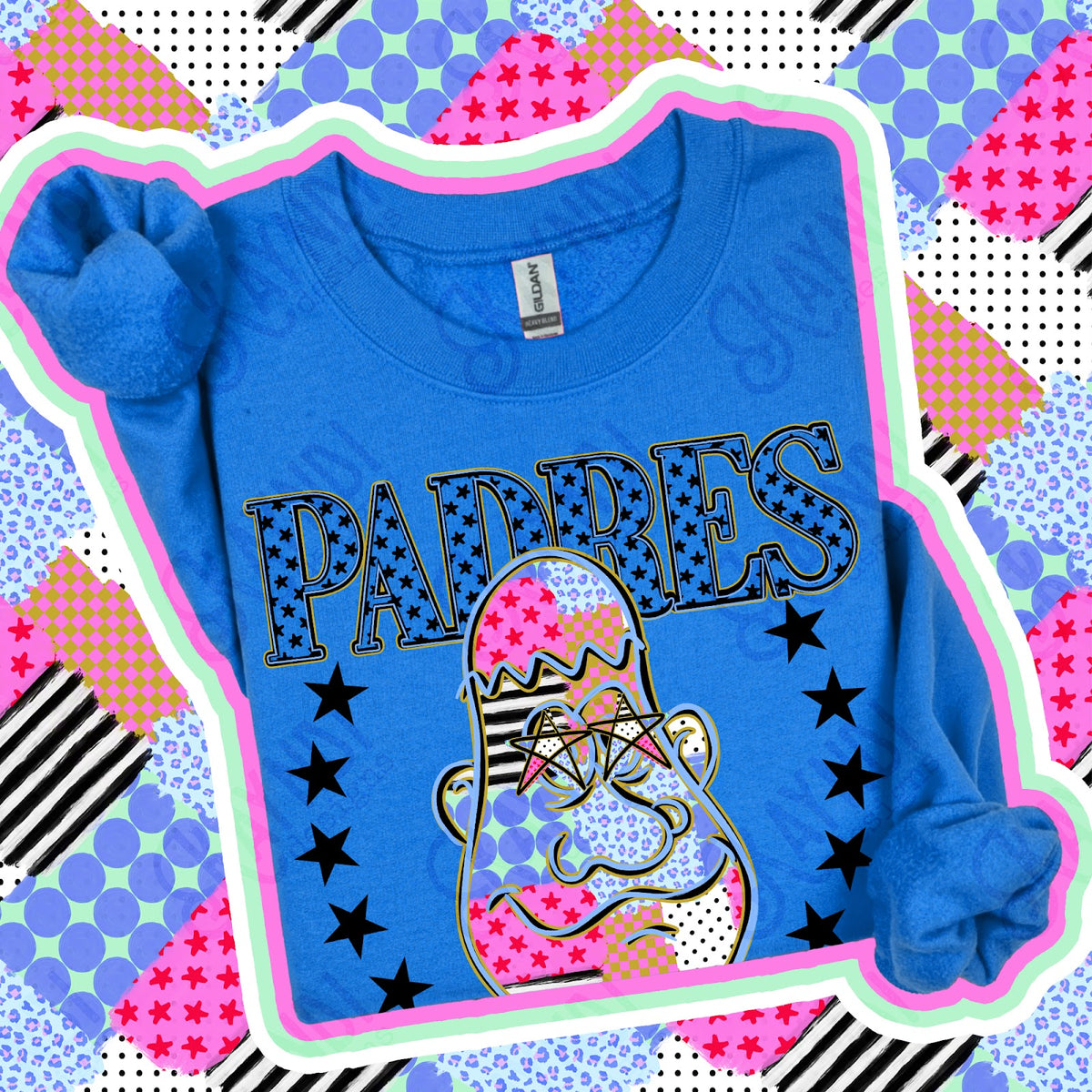 Patchwork Varisty Stars Padres Top