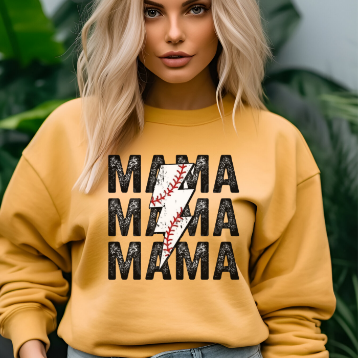 MAMA x3 Baseball Lightning Bolt Tops