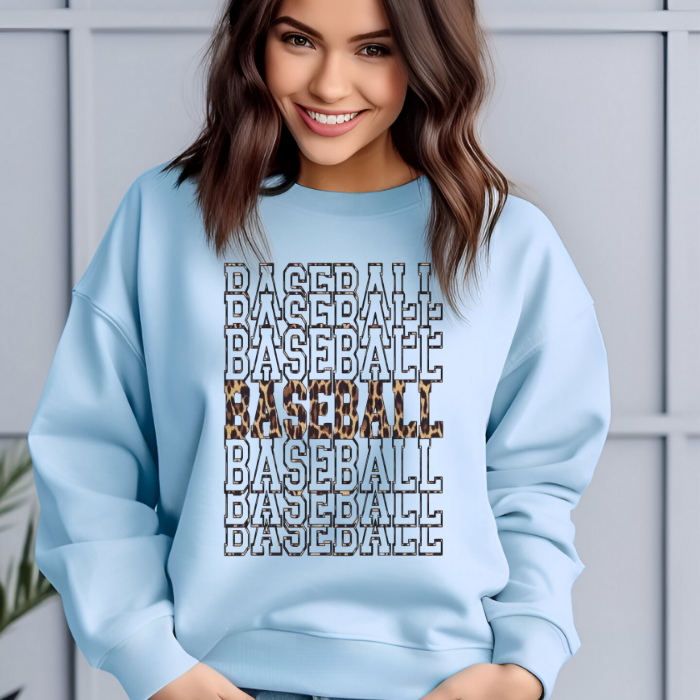 Baseball Leopard Graphic Top