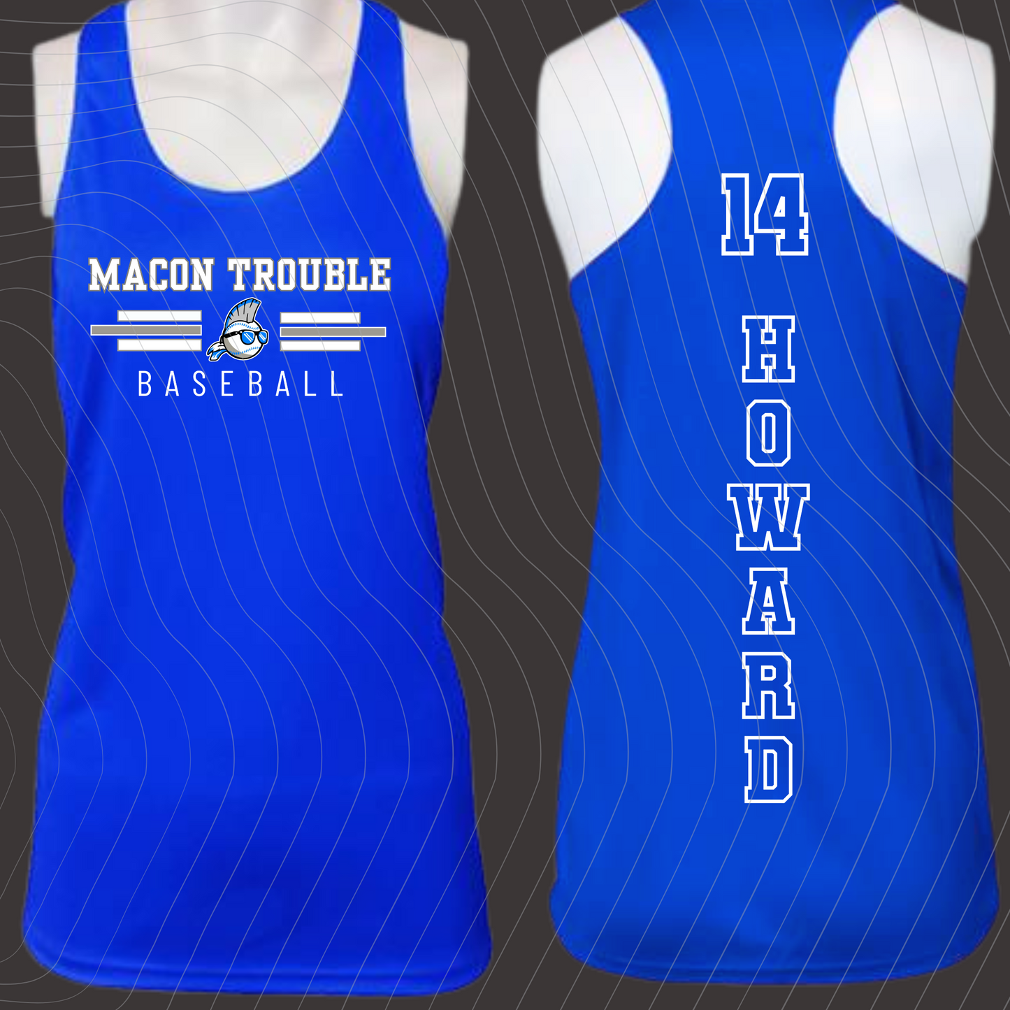 Macon Trouble-Design A- BLUE Tank Top