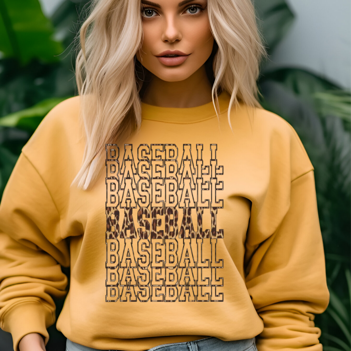 Baseball Leopard Graphic Top