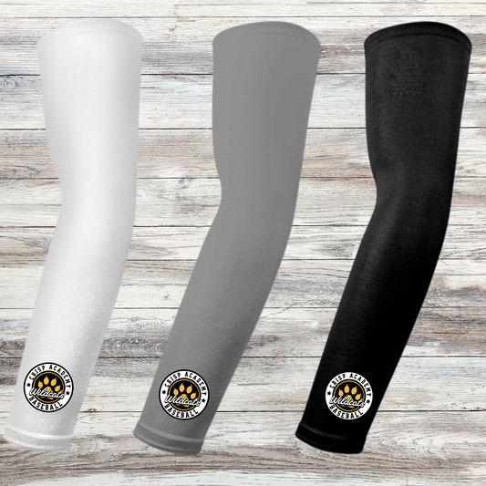 Team arm sleeves shown in white, gray and black.