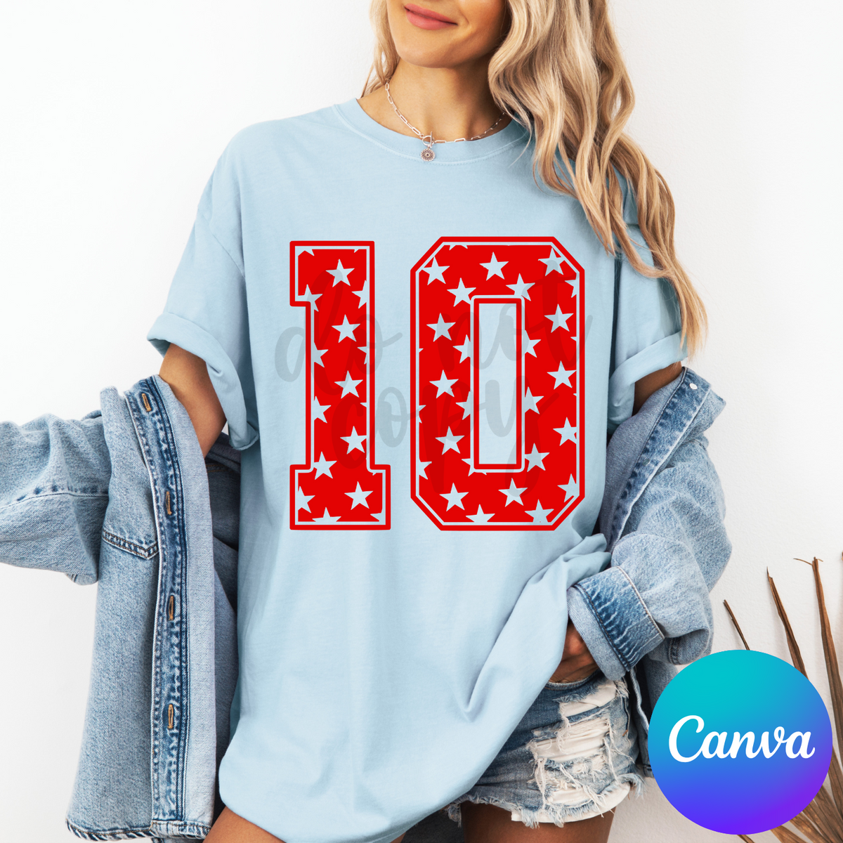 Custom Star Numbers Top — design example 1