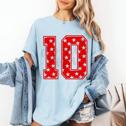 Custom Star Numbers Top — design example 1