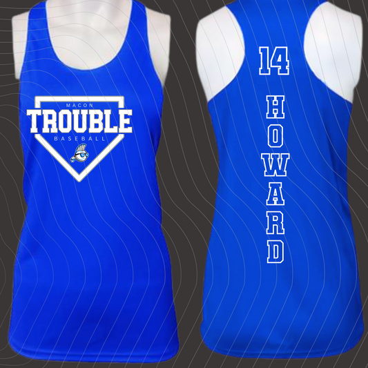 Macon Trouble-Design C- BLUE- Tank Top