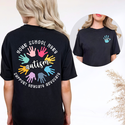 Custom Autism Support Educate Advocate Top — design example 1