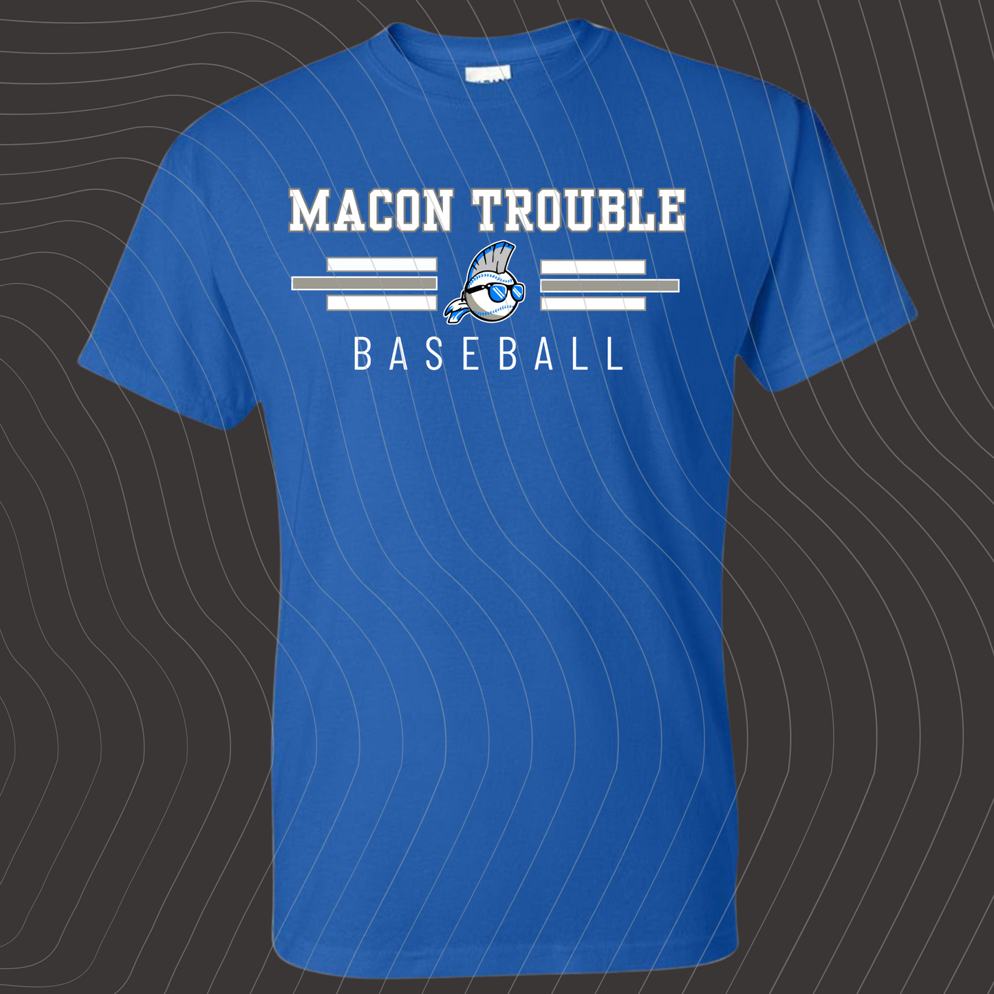 Macon Trouble-Design A- BLUE- Short Sleeve/Long Sleeve T-Shirts