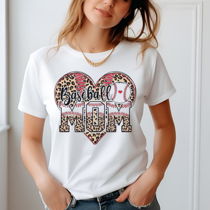 Baseball Mom Leopard Top