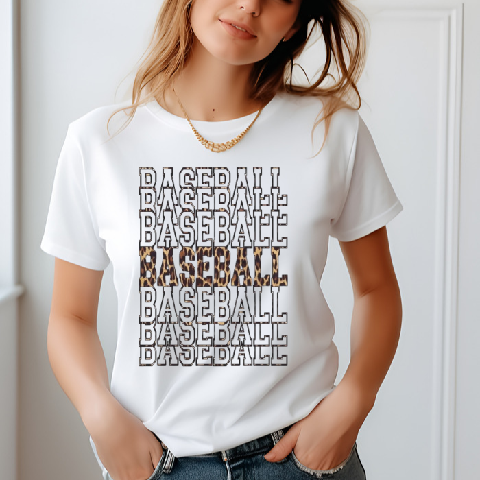 Baseball Leopard Graphic Top