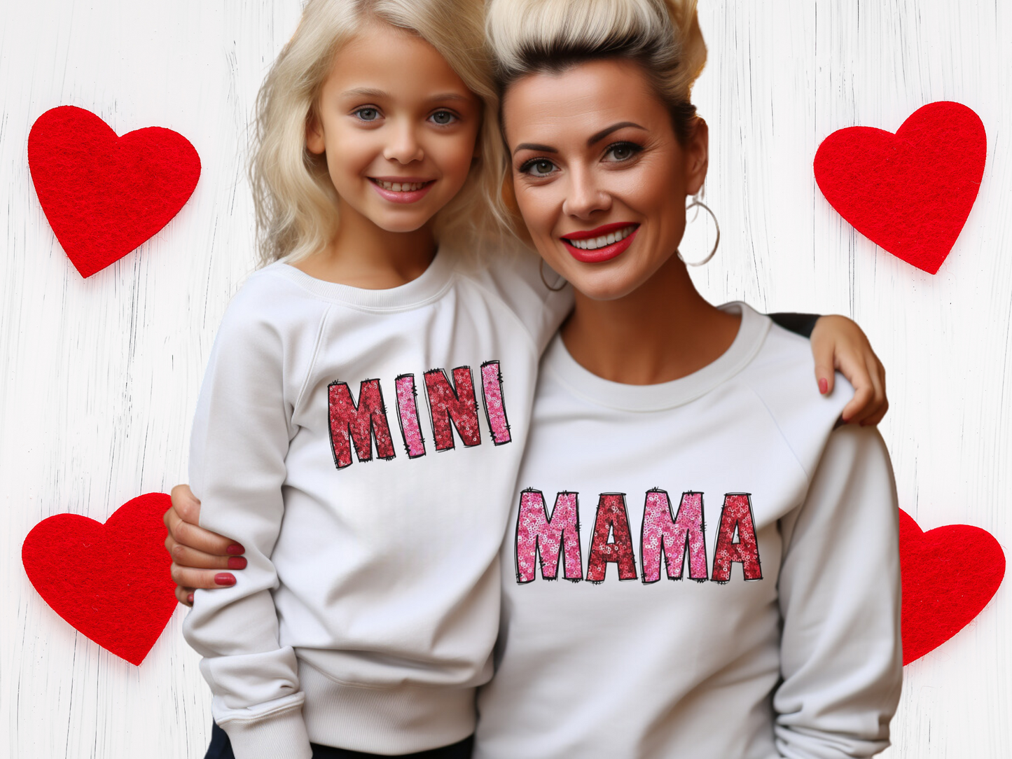 Mama Mini Faux Glitter Top