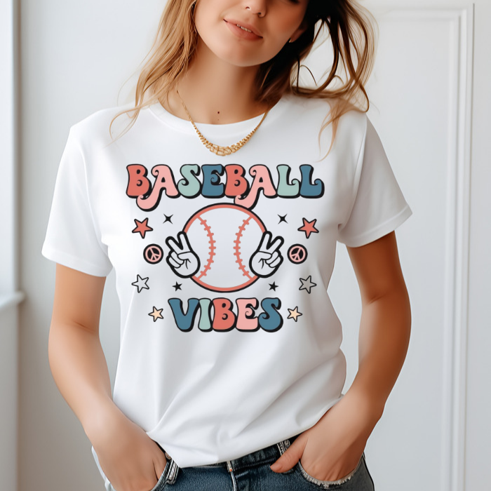 Baseball Vibes Peace Top