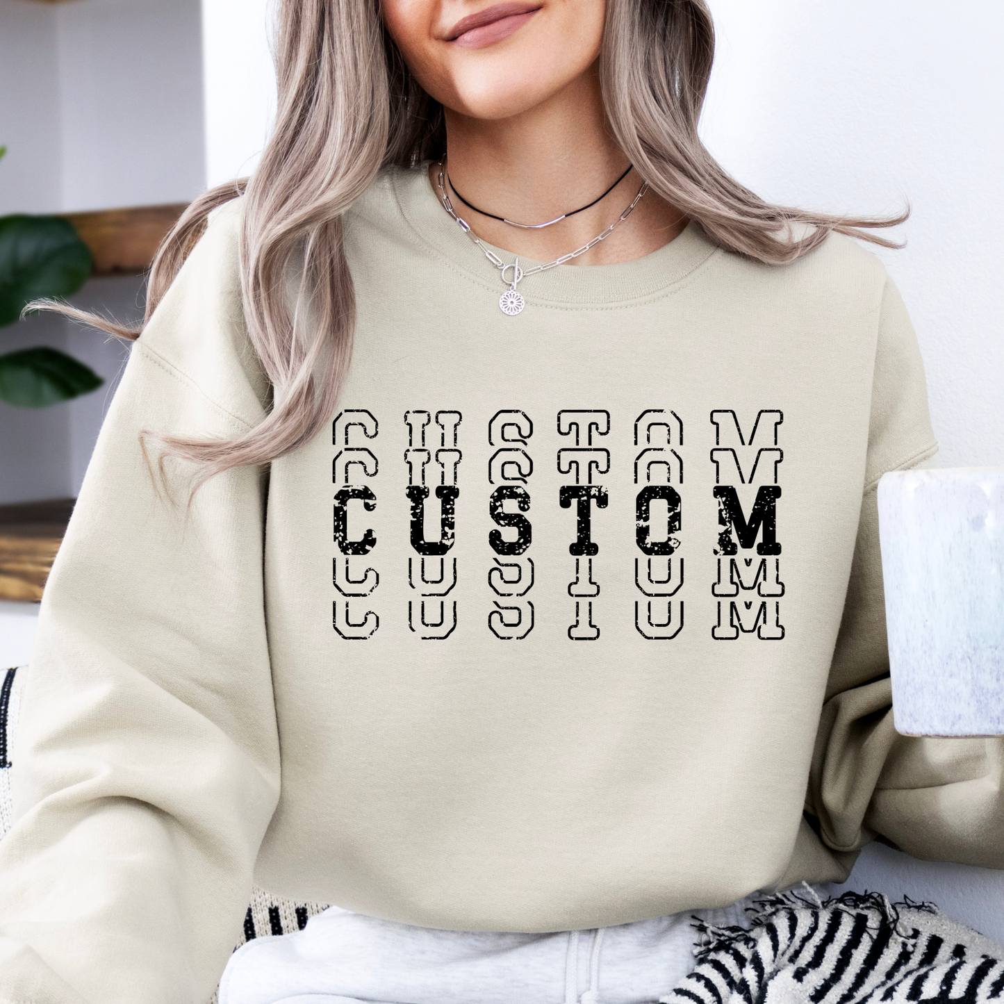 CUSTOM TEAM STACKED Sweatshirt and Hoodie