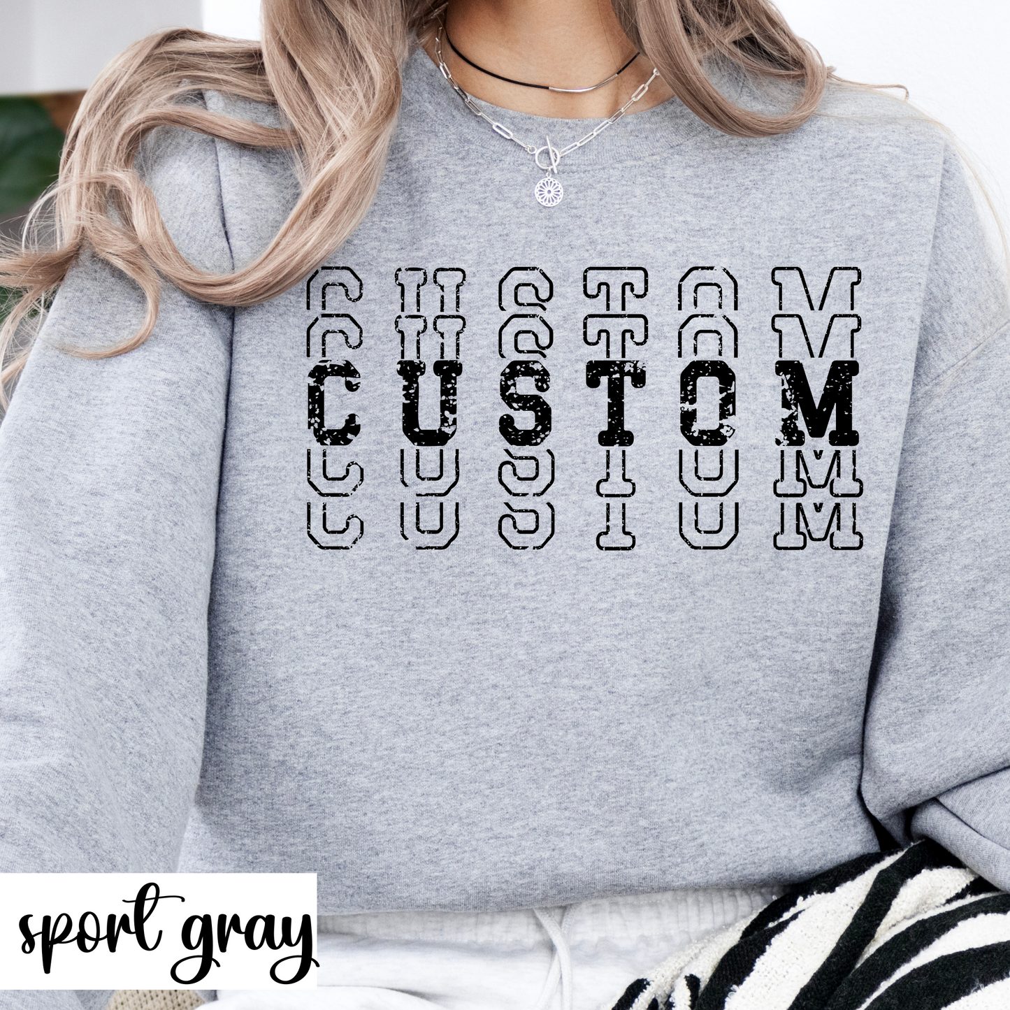 CUSTOM TEAM STACKED Sweatshirt and Hoodie