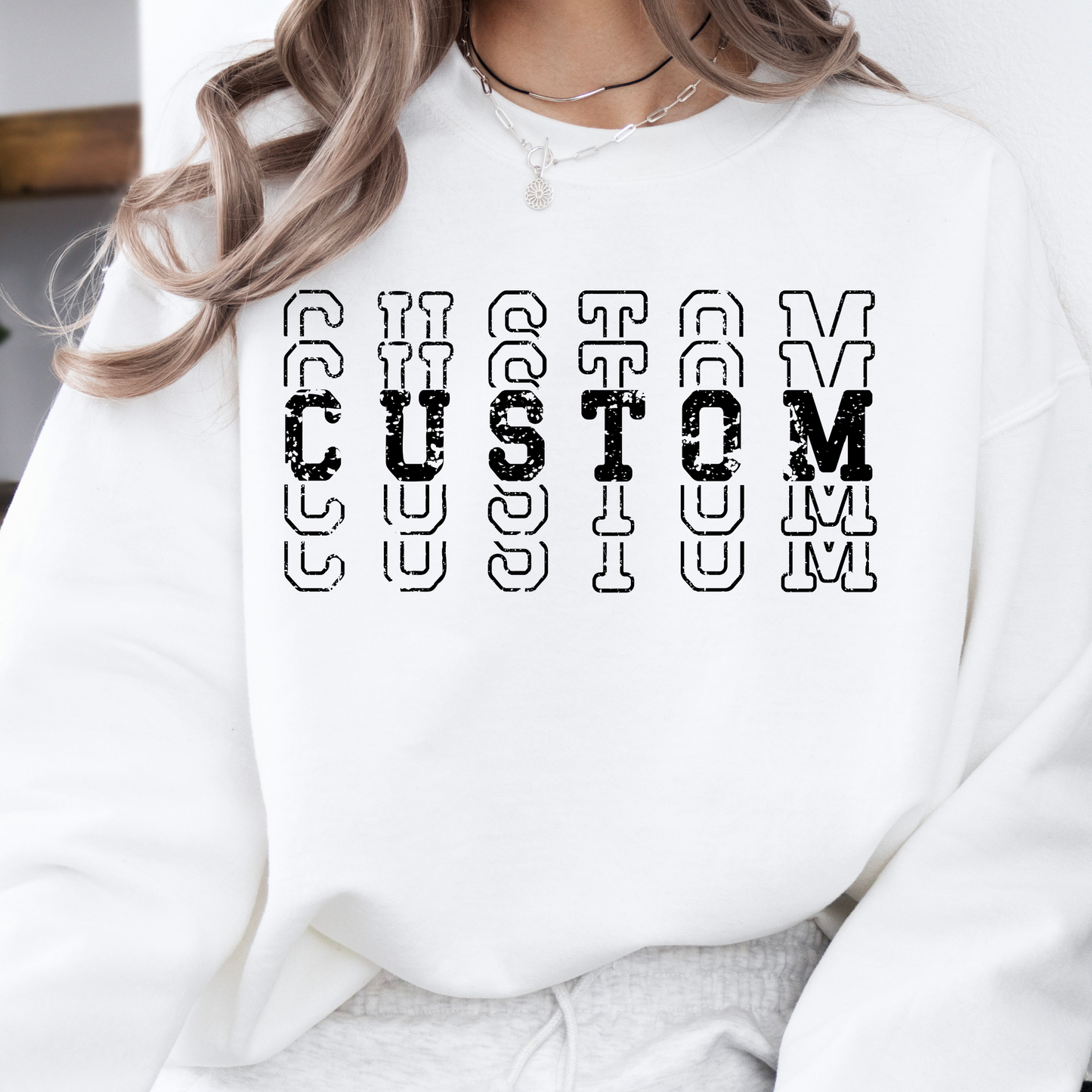 CUSTOM TEAM STACKED Sweatshirt and Hoodie