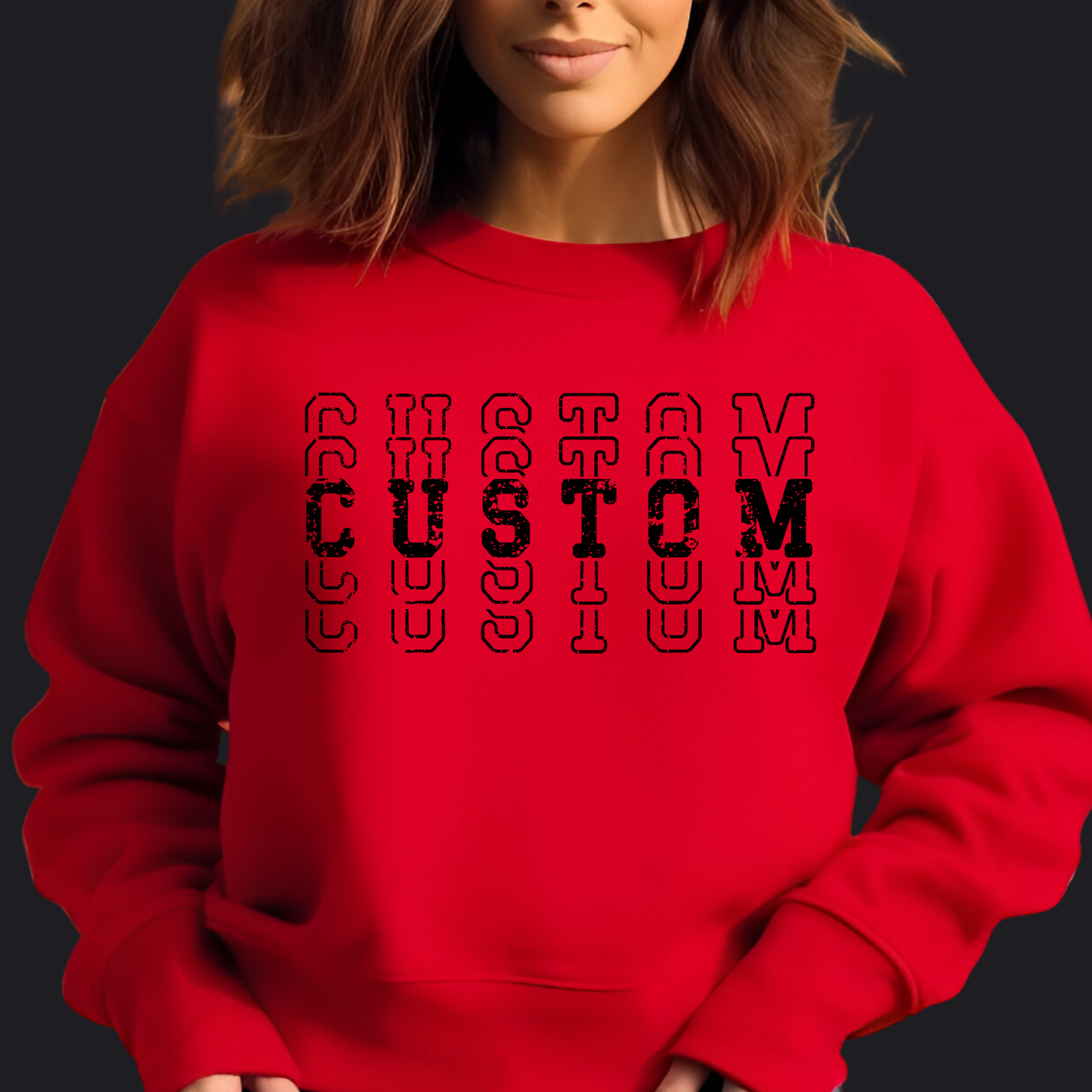 CUSTOM TEAM STACKED Sweatshirt and Hoodie