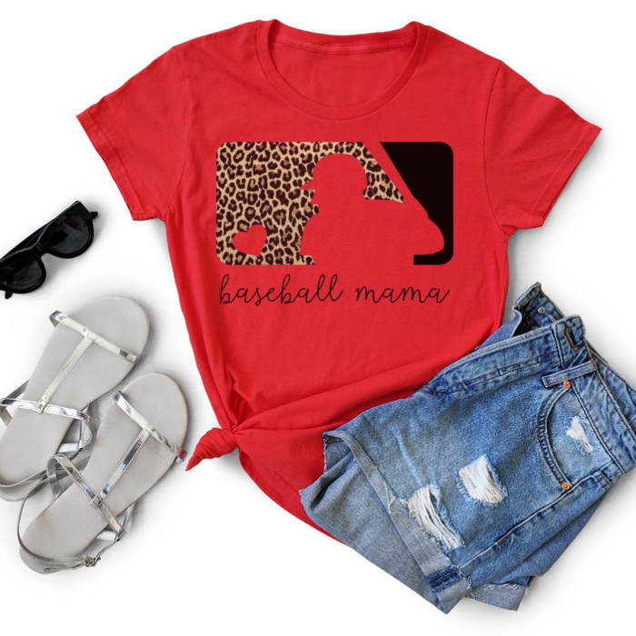 Baseball Mama Leopard MLB Top