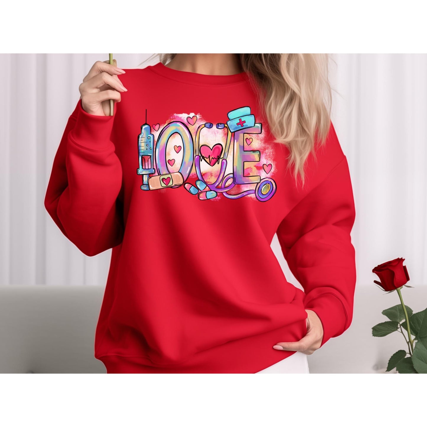 NURSE LOVE Valentine Top