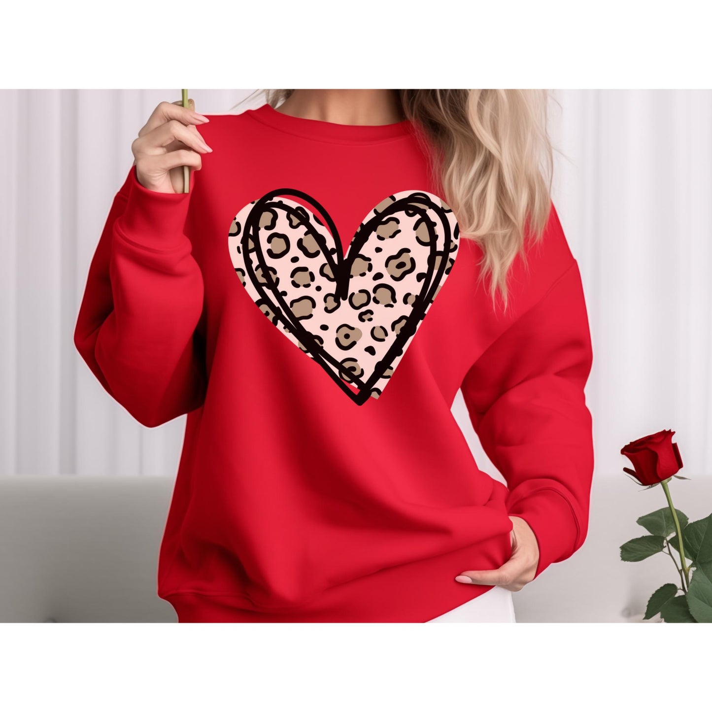 Leopard Heart Top