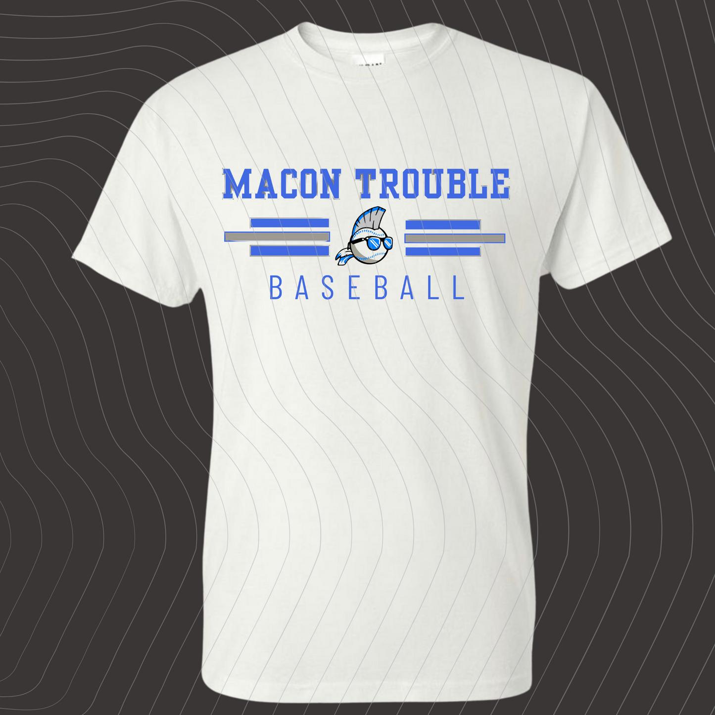 Macon Trouble-Design A- WHITE- Short Sleeve/Long Sleeve T-Shirts