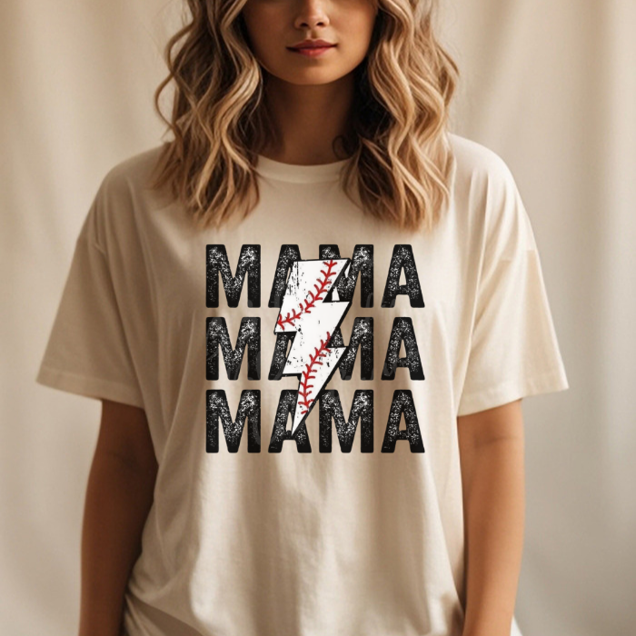 MAMA x3 Baseball Lightning Bolt Tops