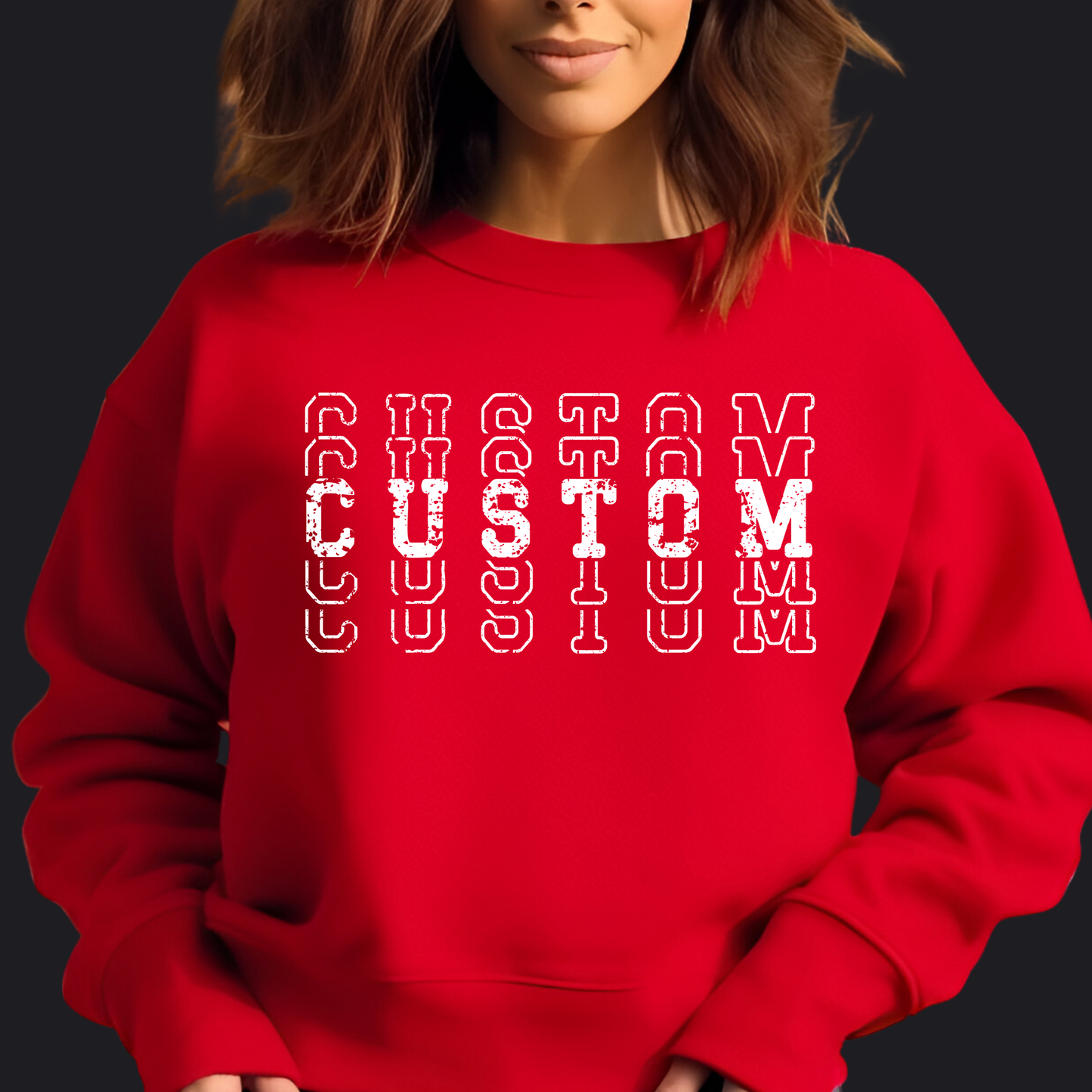 CUSTOM TEAM STACKED Sweatshirt and Hoodie