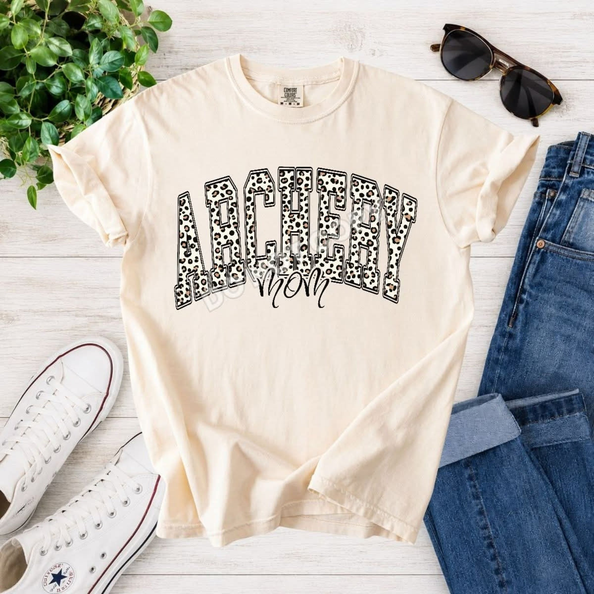 Archery Mom — leopard collegiate design