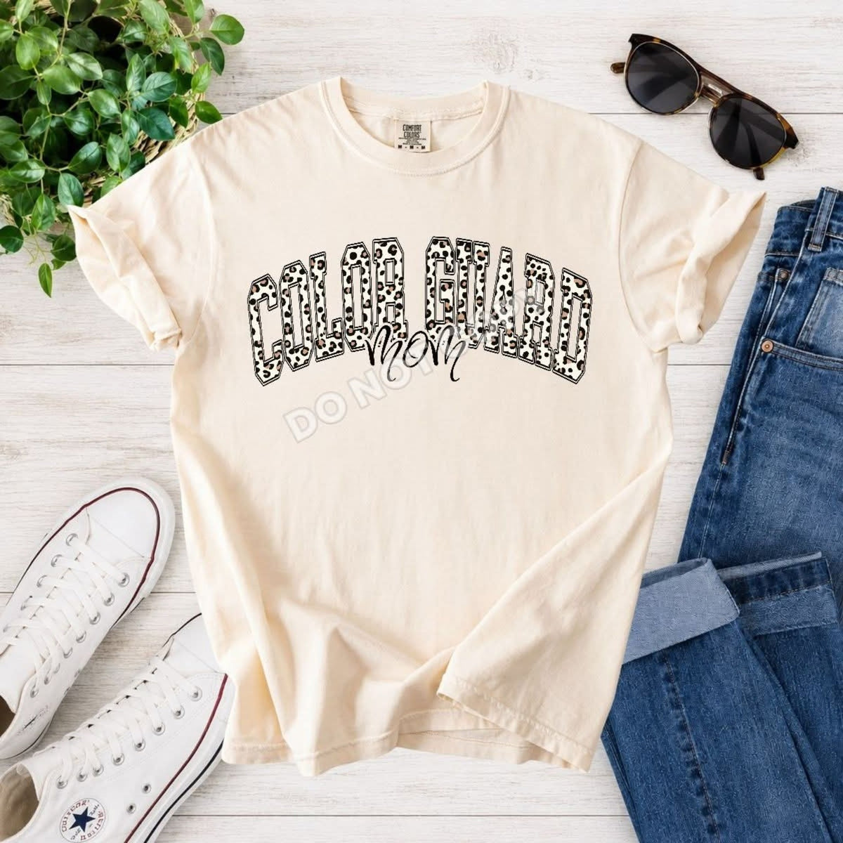 Color Guard Mom — leopard collegiate design