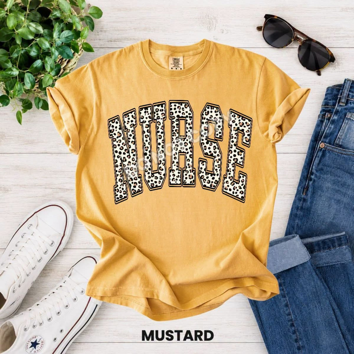 Leopard Collegiate Nurse Top — example 10